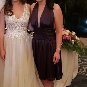 Jill Stuart Size 6 Aubergine Violet Tuxedo Dress